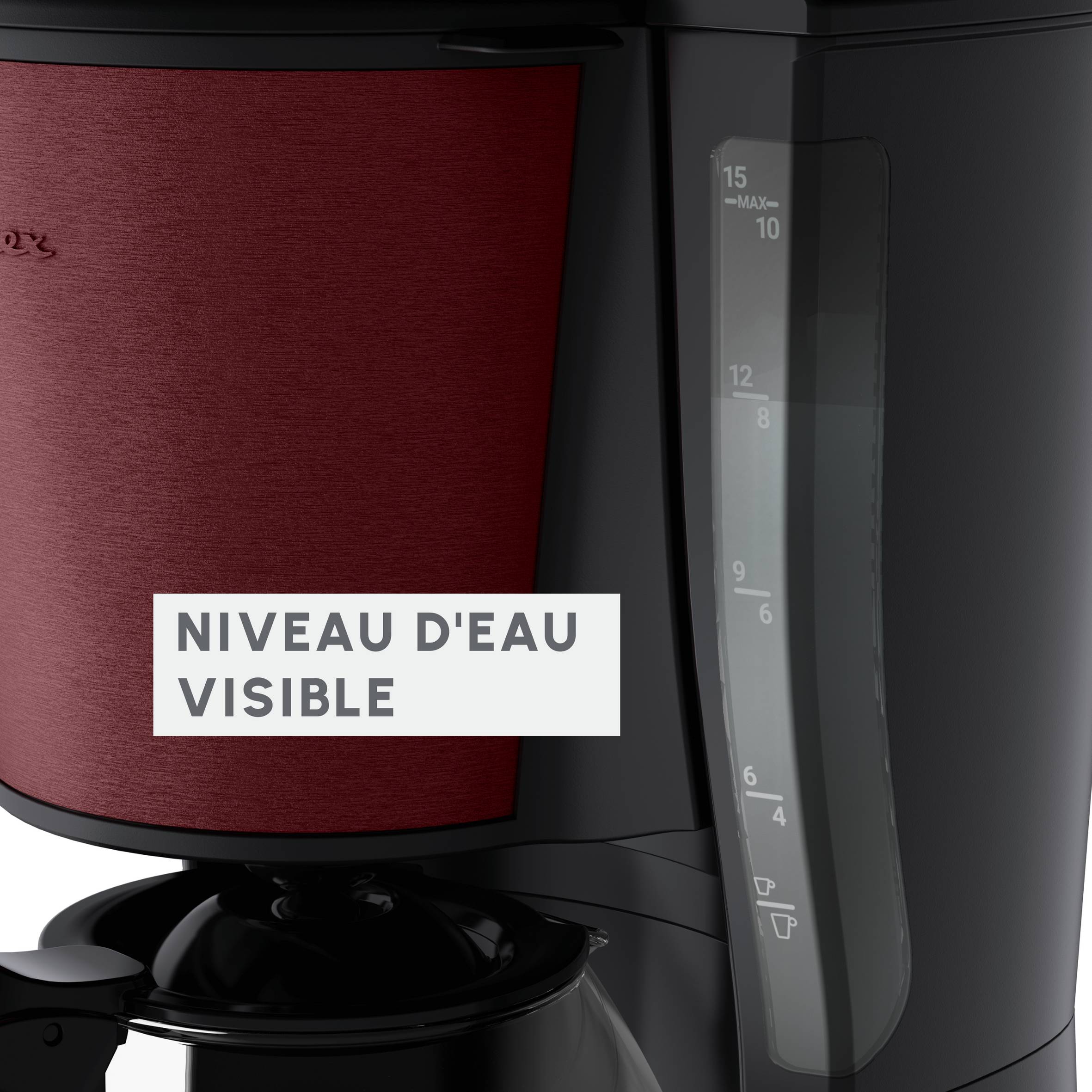 Subito, Cafetière filtre Moulinex noire finition inox rouge