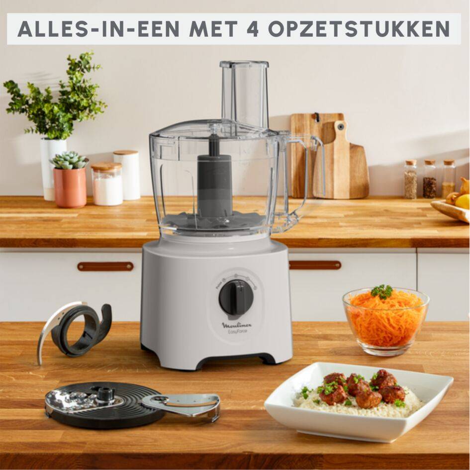 Easy Force FP242B10 Keukenrobot - 800 W - 4 accessoires - 2 snelheden - 15 functies