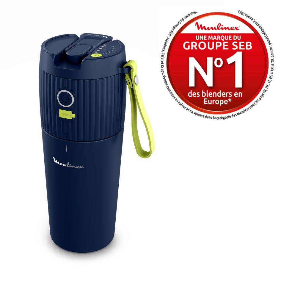 Lightmix+ LM1DV8F0 Blender portable - Gourde isotherme - 5&nbsp;programmes- 450mL