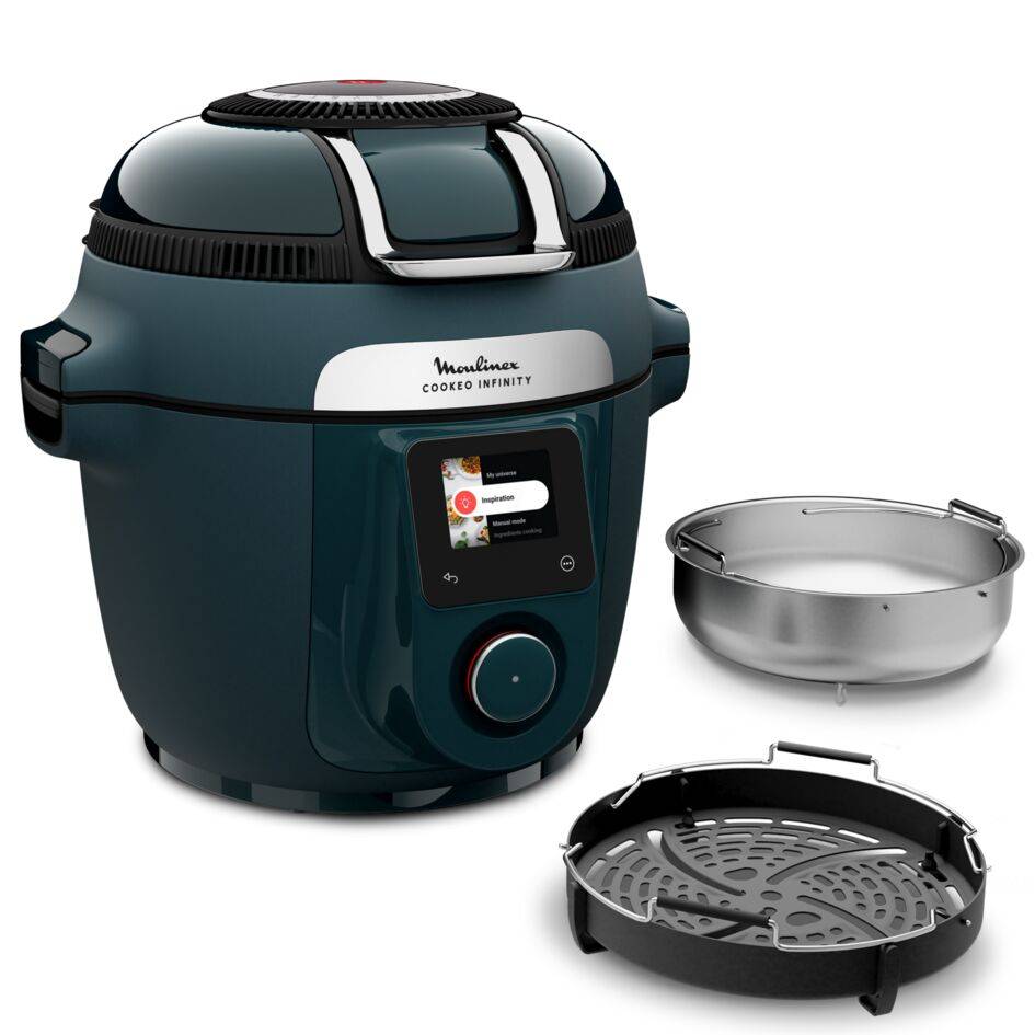Cookeo Infinity CE97GUF0 Multicuiseur intelligent haute pression + air fryer - 17 programmes - Recettes illimitées - Connecté