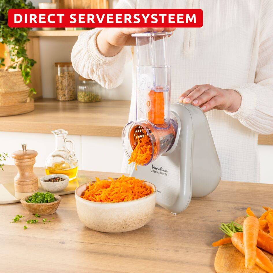 Fresh Express Écru DK853BE0 Groentesnijder - 150W – 3 accessoires