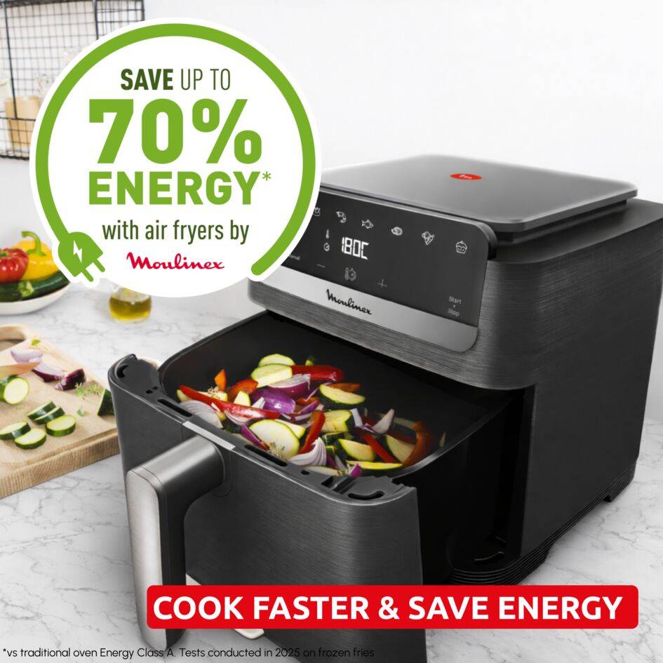 Easy Fry Mega Compact, Air fryer, XL 7.5L capacity, Detachable front