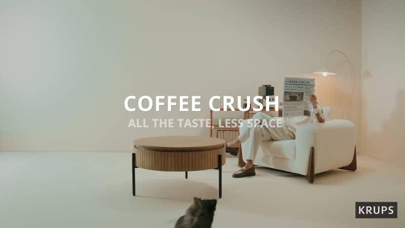 Coffee Crush Experience SA403BE0 Machine à café à grains automatique - Design compact - Cold brew et buse vapeur