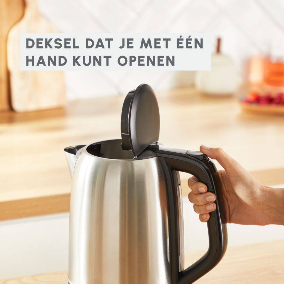 Subito, elektrische waterkoker, One-Cup Indicator, met één hand te openen