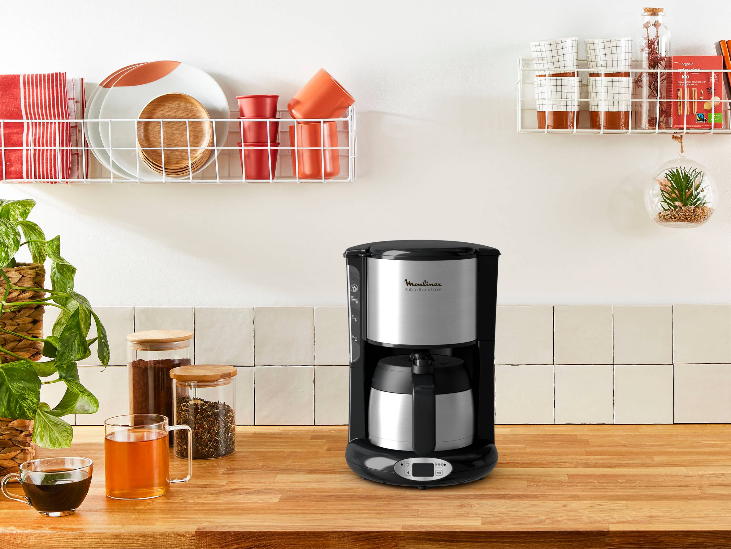 de 2 litres - Distributeur de Boisson - en Acier Inoxydable - 1,5/2 l - Cafetière - Passe au Lave-Vaisselle - Conservation de la Chaleur (2 L 15,5 x 15,7 cm) - Une sorte de poignée en