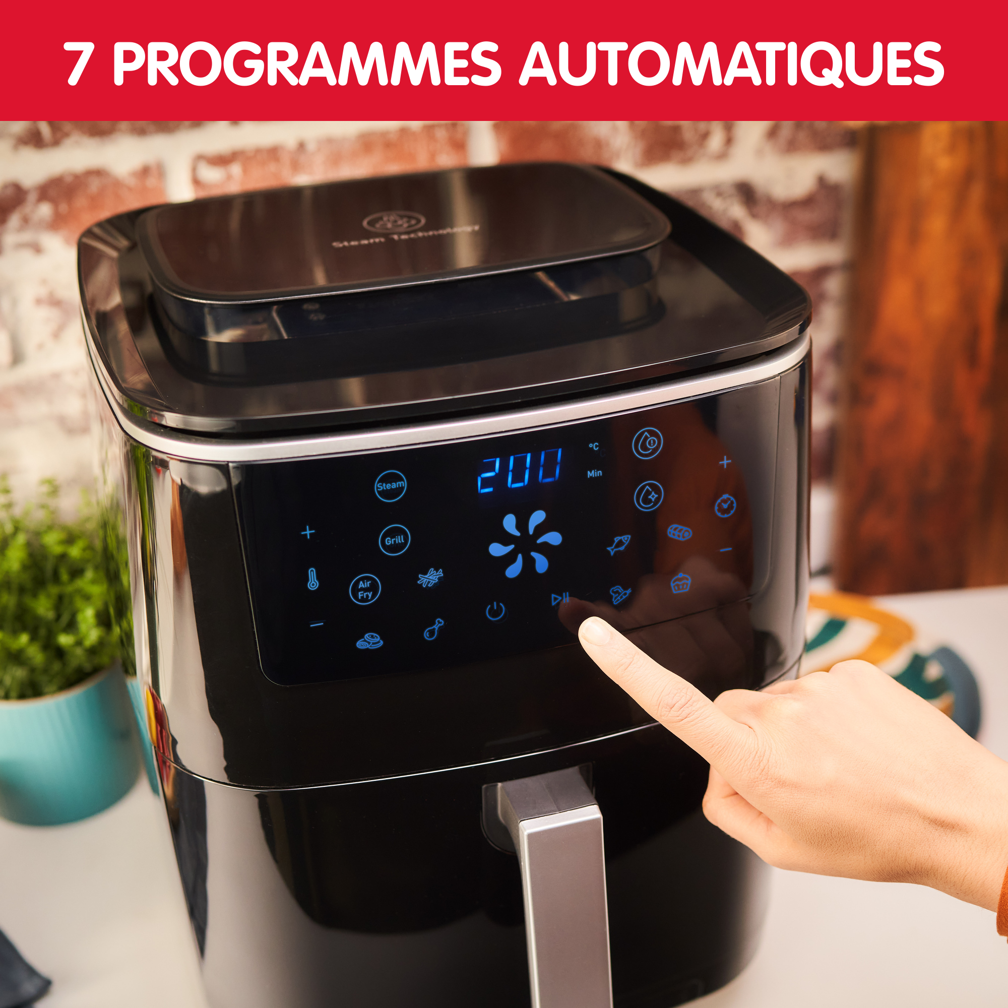 Easy Fry, Grill & Steam 3-en-1 AL201810 Air fryer - 7 programmes - 6,5L