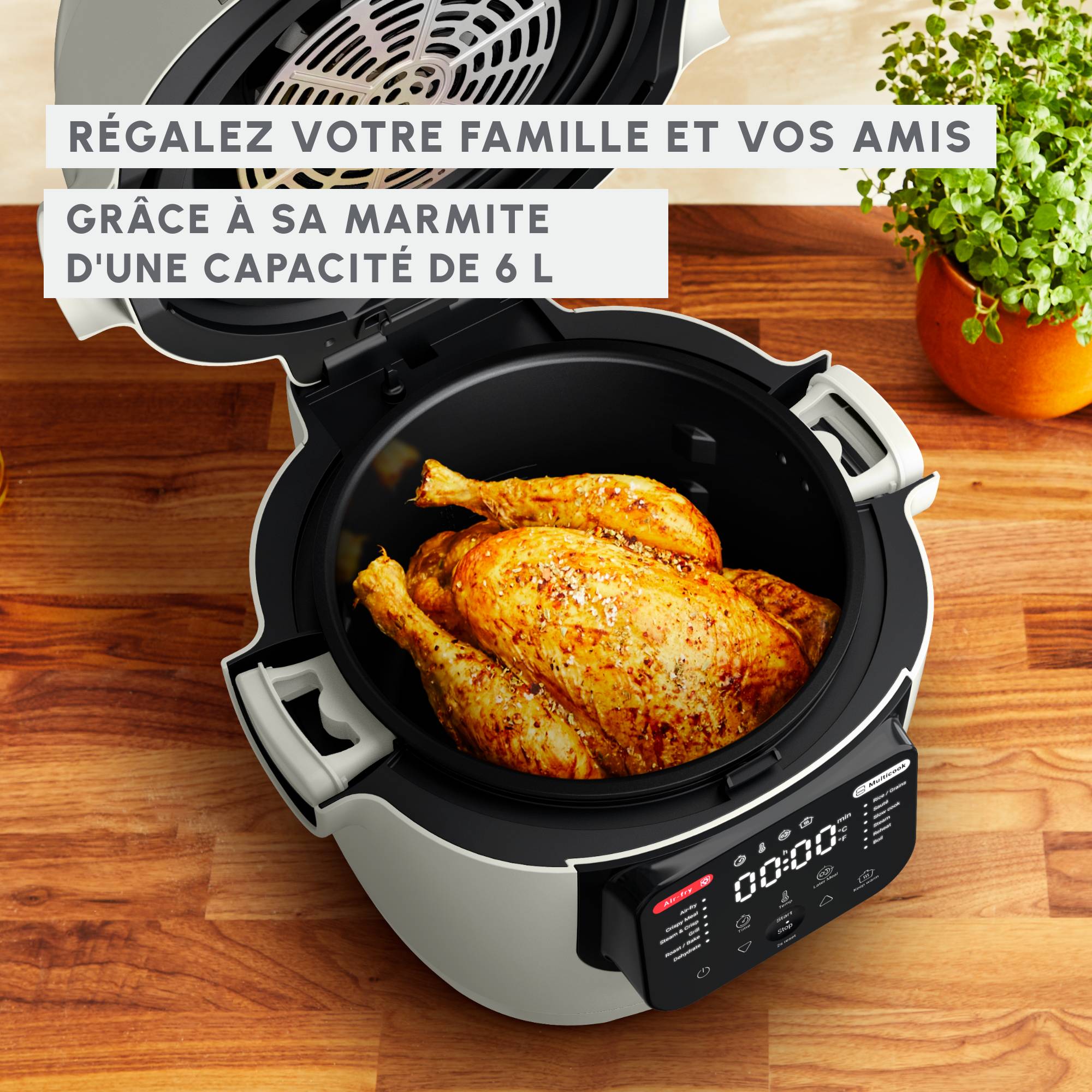 Multicuiseur et friteuse à air Multicook & Fry, 12&nbsp;programmes automatiques, Résultats croustillants