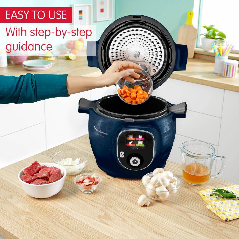 Cookeo+ CE851410 Multicuiseur intelligent haute pression - 6 programmes - 150 recettes