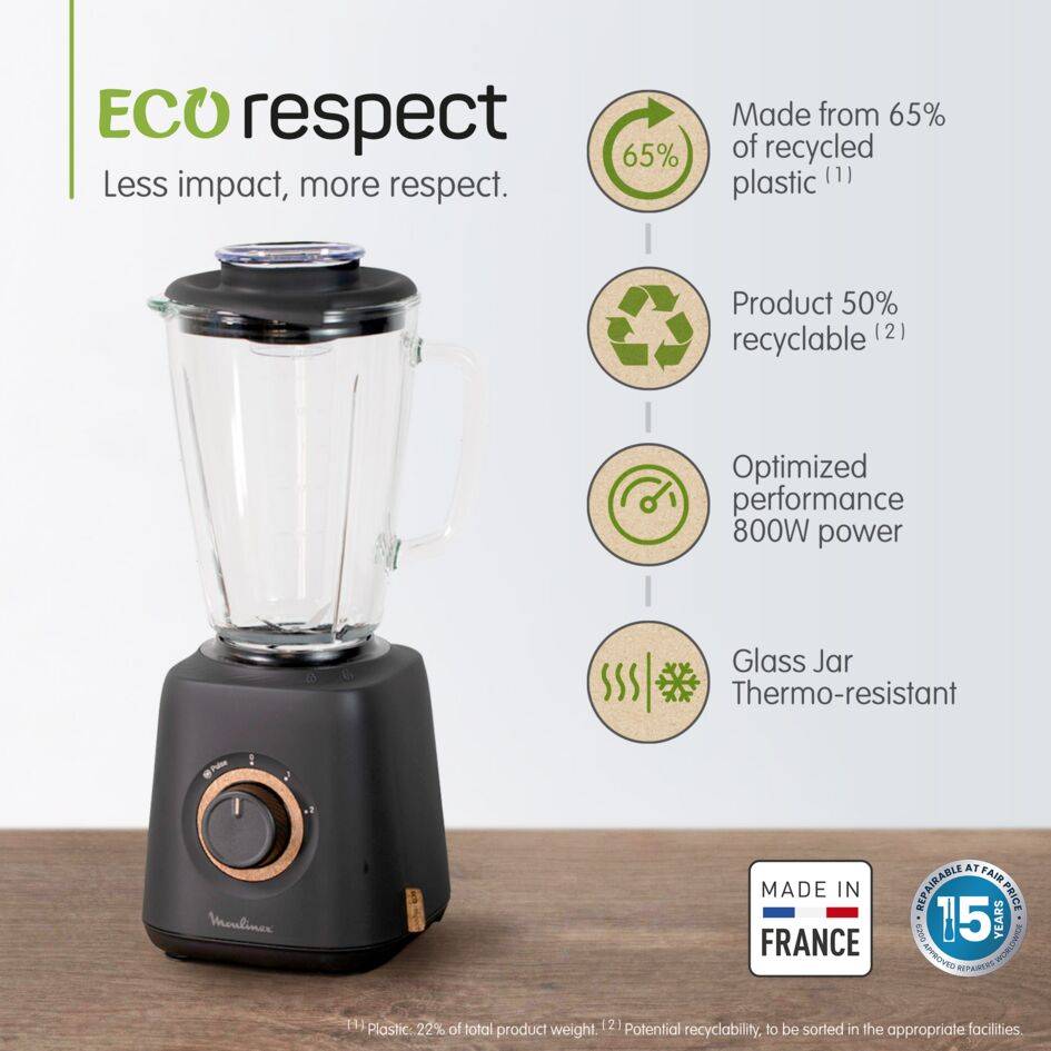 Eco Respect LM46EN10 Blender - 800W - 3 vitesses - 1,75L