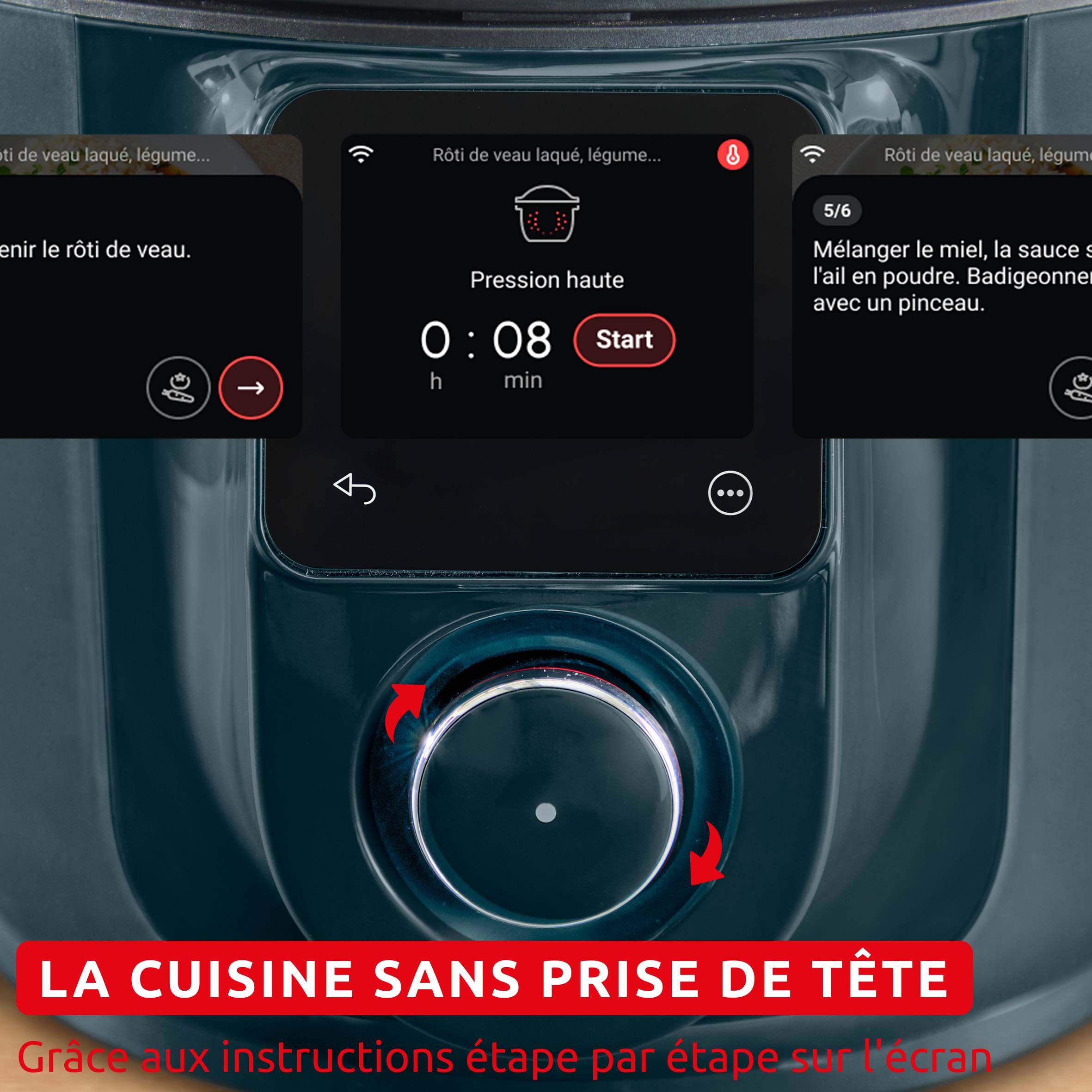 Cookeo Infinity CE97GUF0  Multicuiseur intelligent haute pression + air fryer - 17 programmes - Recettes illimitées - Connecté