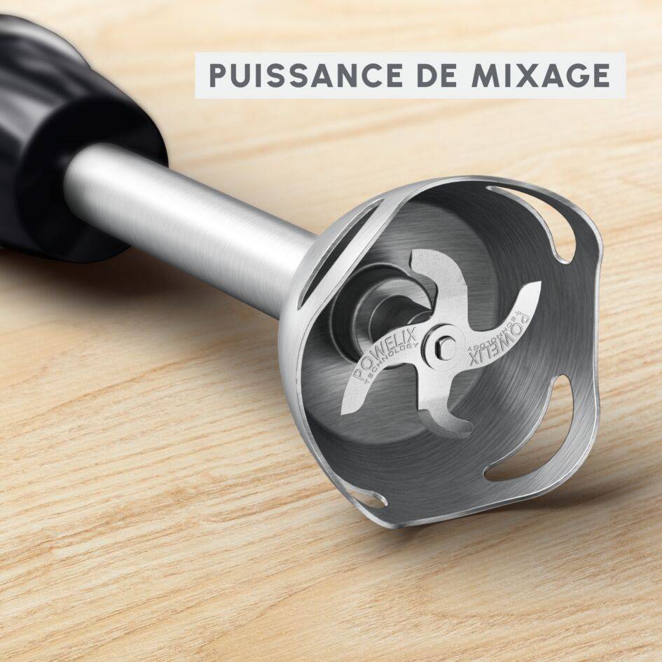 Quickchef +, Mixeur plongeant, 1000 W, 20 vitesses, 2 accessoires