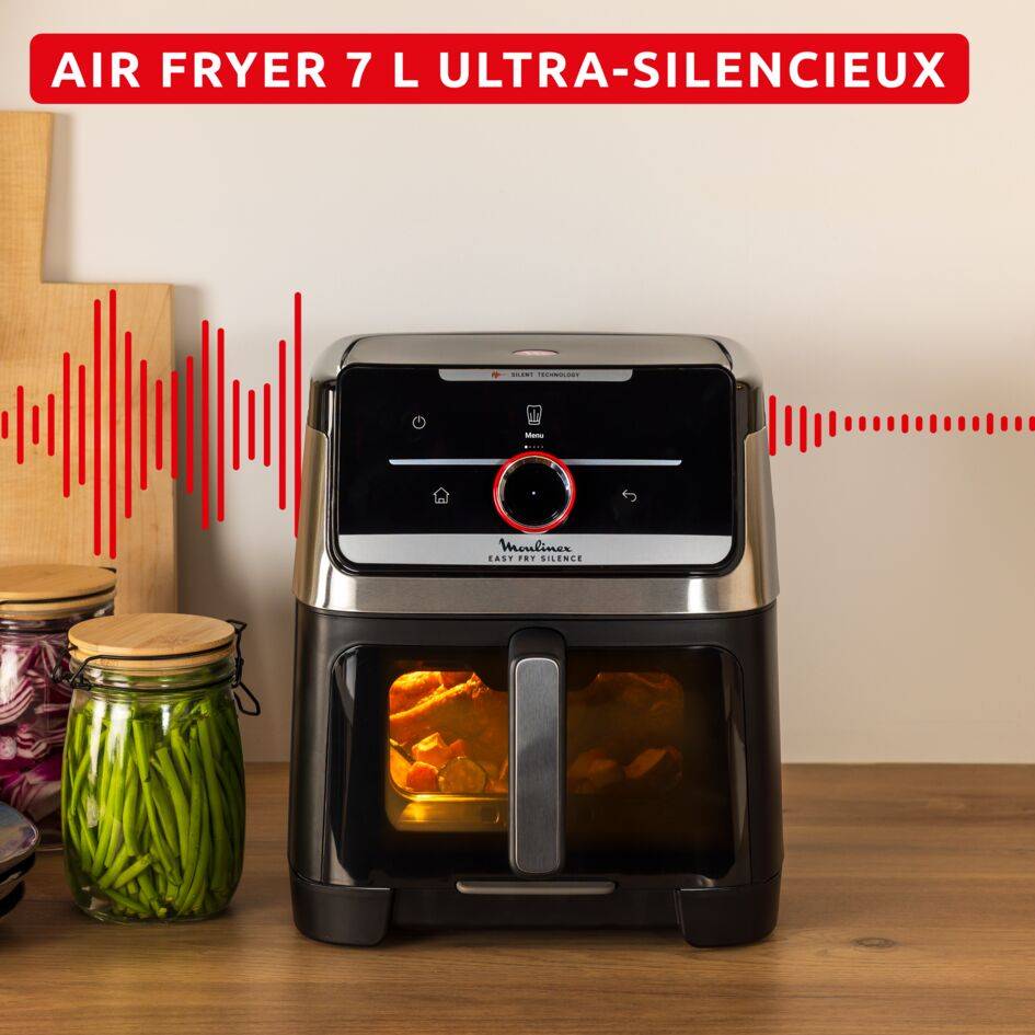 Easy Fry Smart & Silence XXL EZ876DF0 Air fryer - Smart Assist - 7L - Technologie Silencieuse