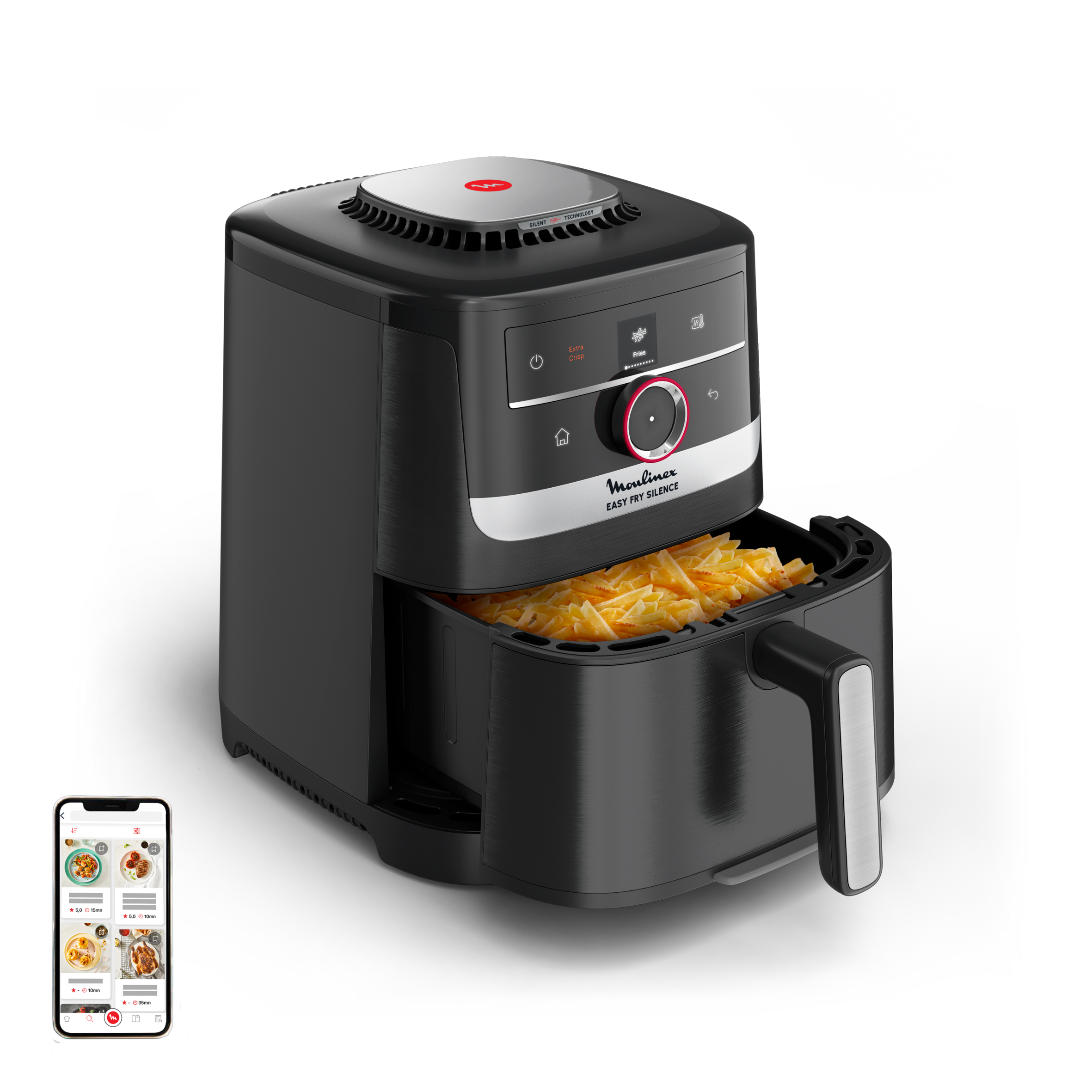 Easy Fry Silence EZ5728F0 Air fryer - Smart Assist - 5L - Stille technologie