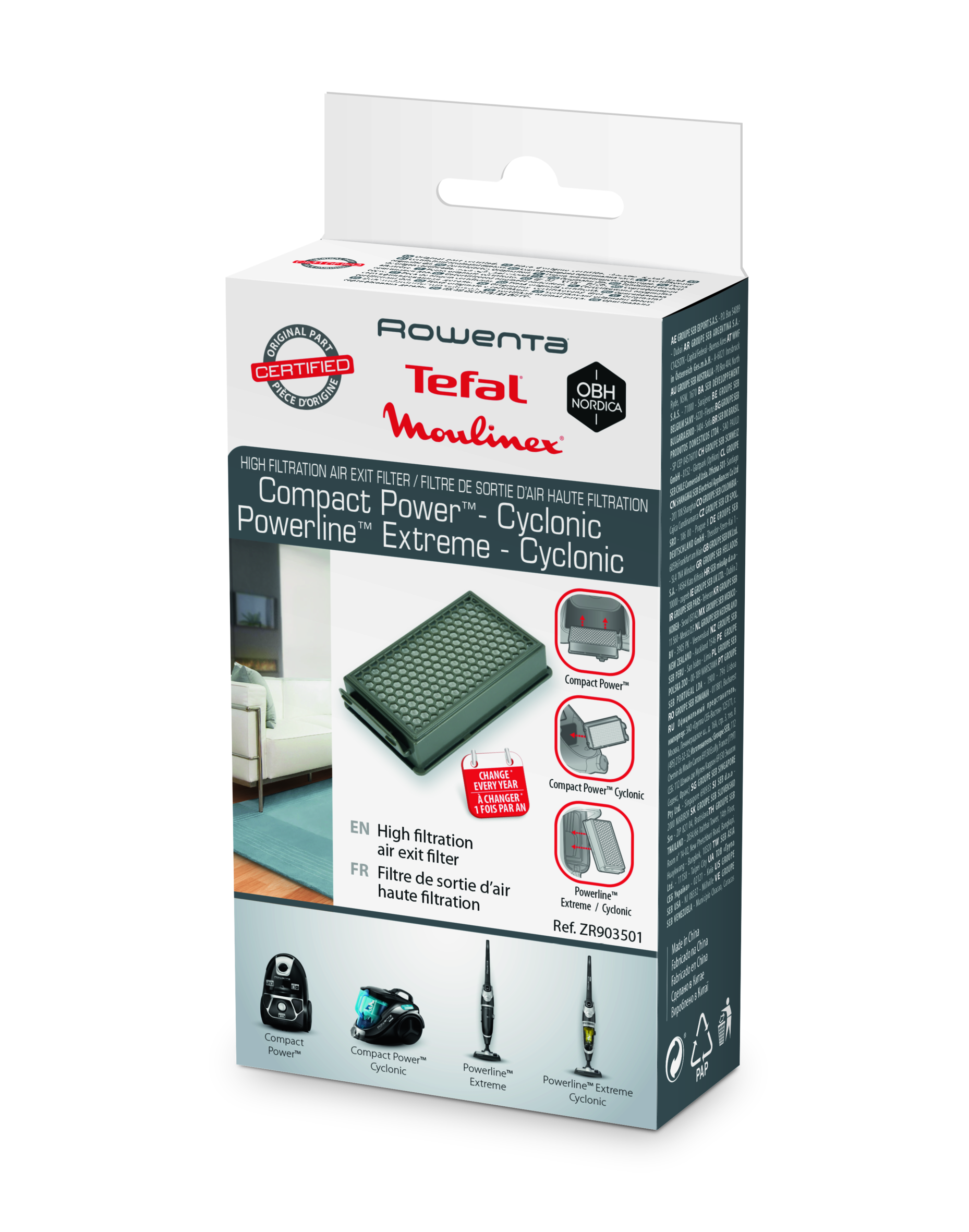 Luchtuitlaatfilter met hoge filtratie ZR903501