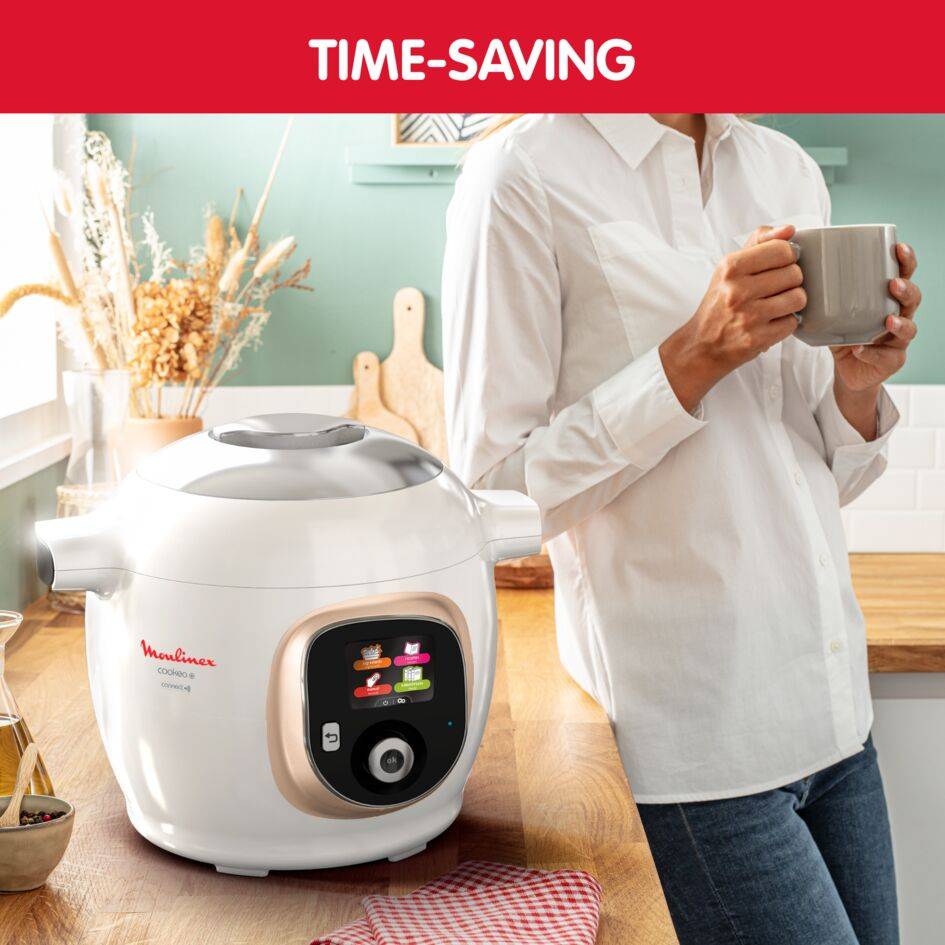 Cookeo+ Connect CE86DA10 Multicuiseur intelligent haute pression - 6 programmes - Recettes illimitées - Connecté