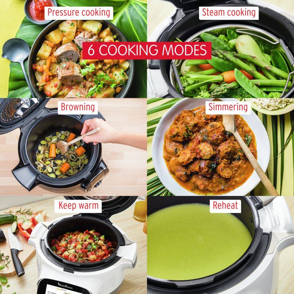 Cookeo+ CE851410 Multicuiseur intelligent haute pression - 6 programmes - 150 recettes