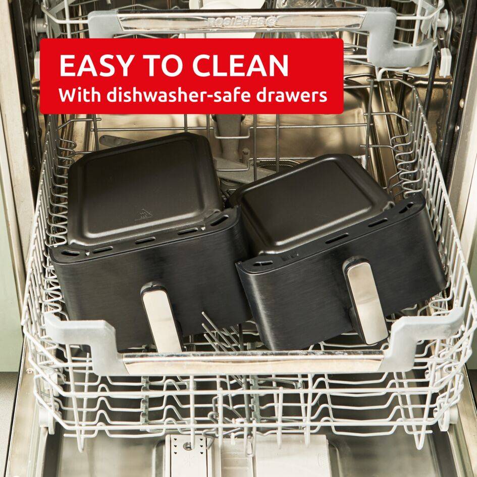 Dual Easy Fry Crispy Stack EZ7528F0 Verticale airfryer – 8 programma’s – 6L + 4L