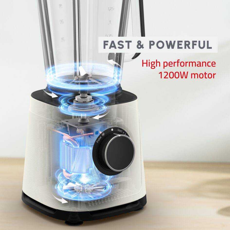 PerfectMix Essential, snelle blender, 1200 W, Powelix-messentechnologie