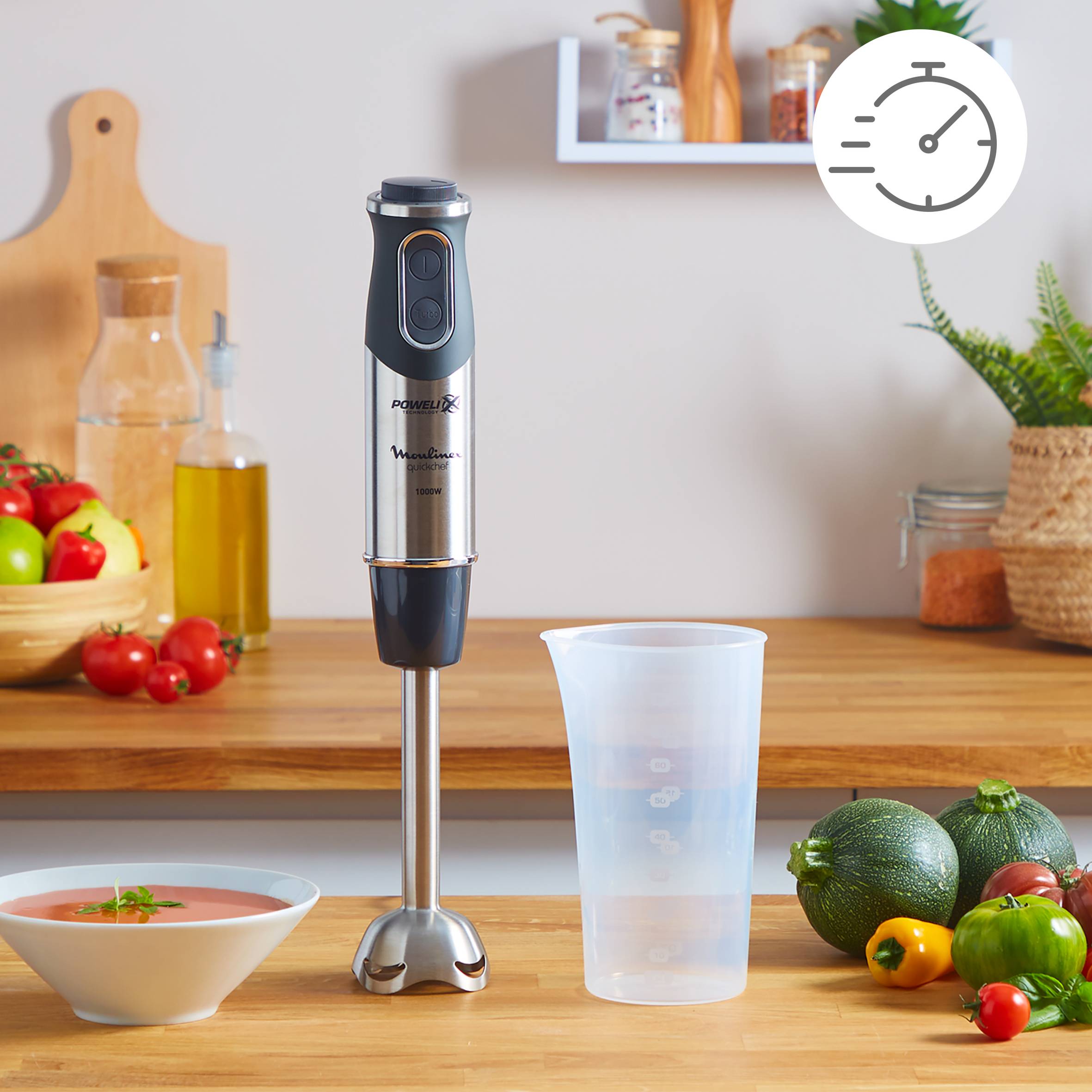 QuickChef DD65S810 Staafmixer - 1.000W - 4 accessoires