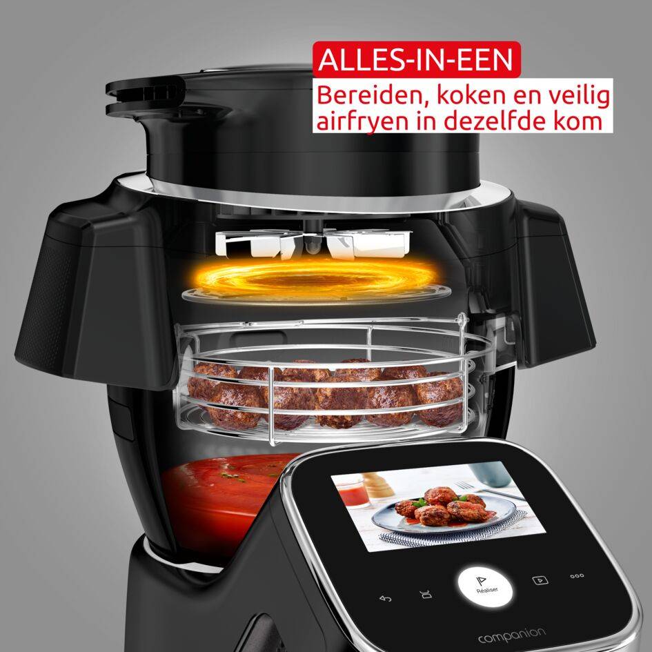 i-Companion Touch Pro HF93L8F0 Kookrobot - 17 programma’s - 8 accessoires - Ingebouwde weegschaall + Airfryer-uitbreiding