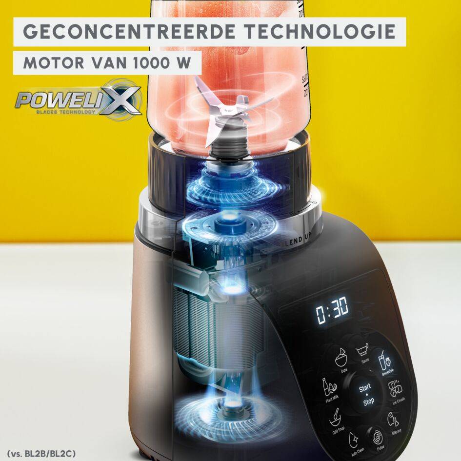 Blend Up, krachtige miniblender, 1000 W, 8 automatische programma's