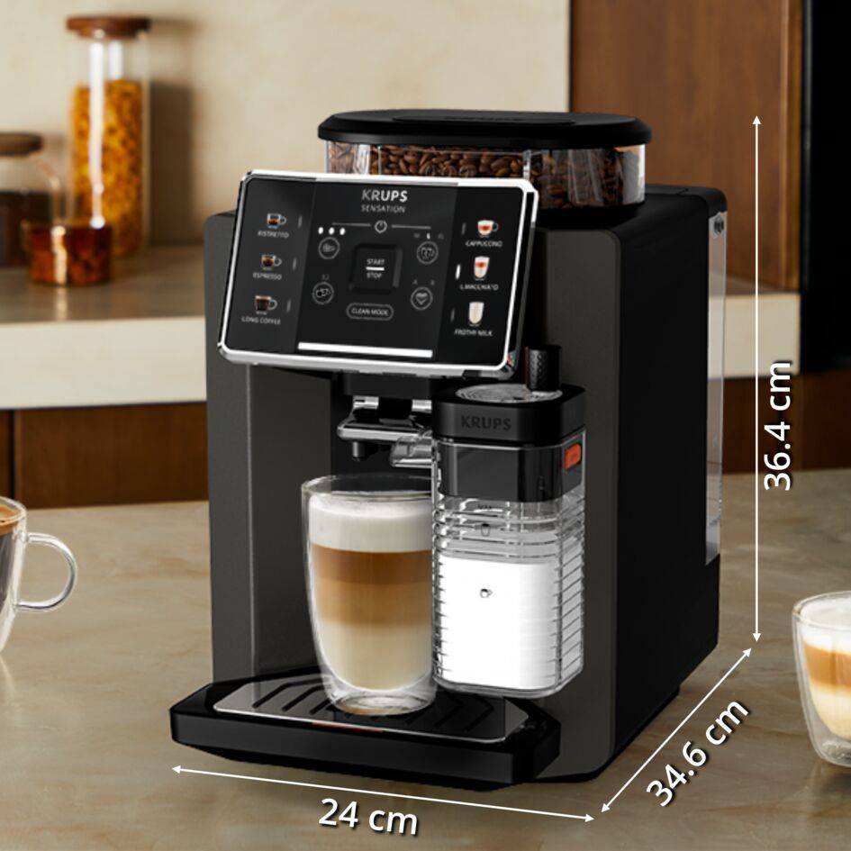 Sensation Milk EA912910 Machine à Espresso automatique à grains - 6 recettes de café - 1,7L - Pot à lait