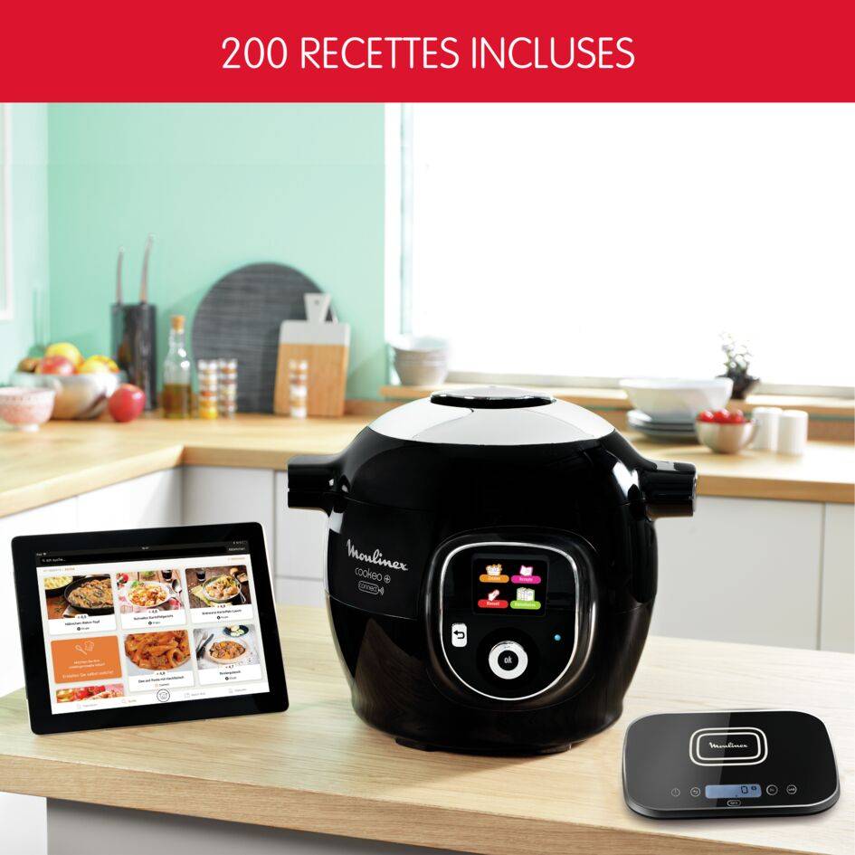 Cookeo+ Grameez CE859800 Multicuiseur intelligent haute pression - 6 programmes - Recettes illimitées - Balance connectée