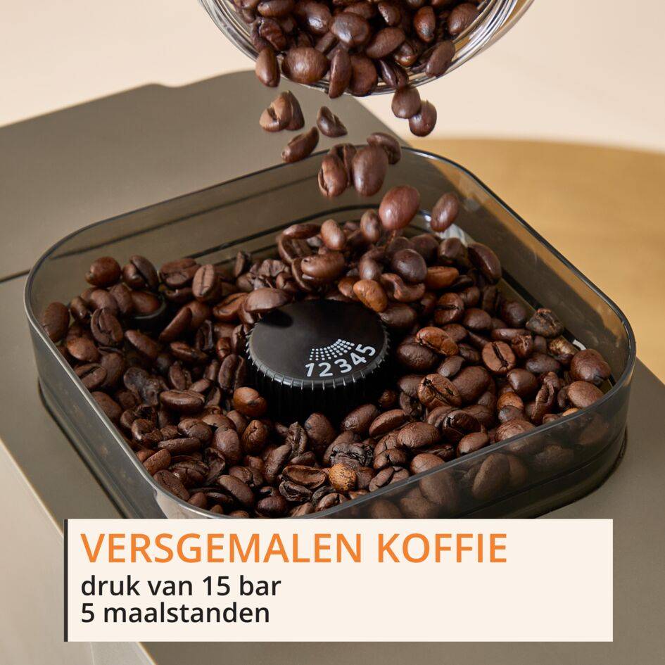 Coffee Crush Experience SA403BE0 Volautomatische espressotoestel – Compact ontwerp – Cold brew en stoompijpje 