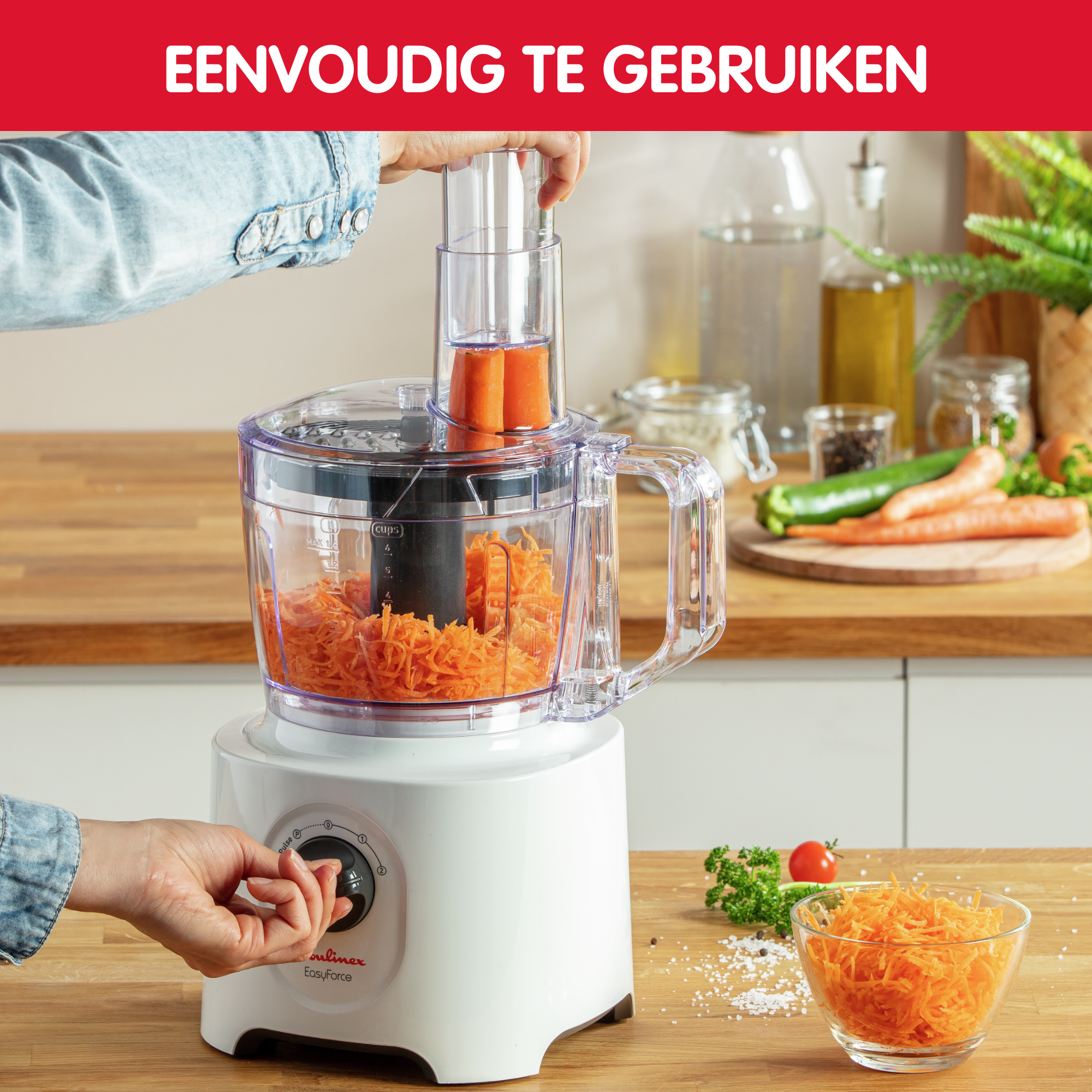 EasyForce FP244110 Foodprocessor - 700W - 5 accessoires - 3 snelheden