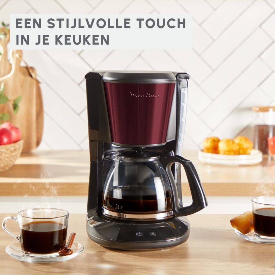 Subito, filterkoffiezetapparaat, optionele warmhoudfunctie, modern ontwerp, zwart en tannine