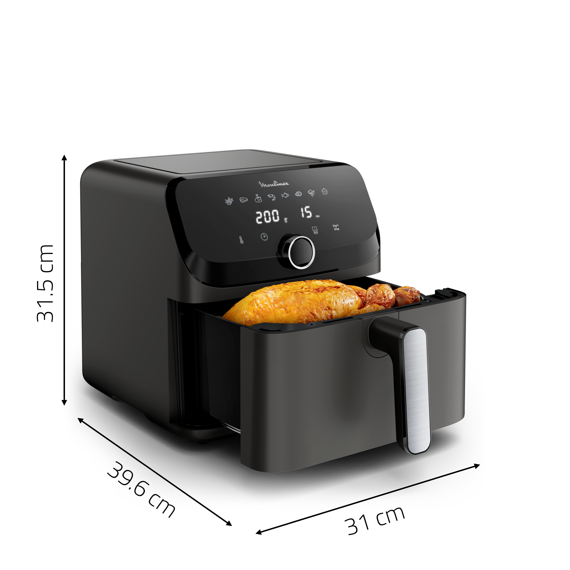 Easy Fry Mega EZ855HF0 Air Fryer - 8 programma's - 7.5 L