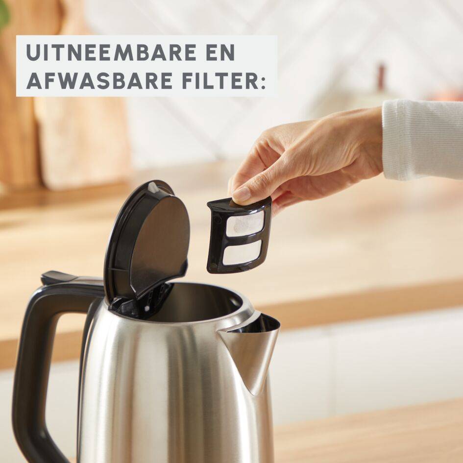 Subito, elektrische waterkoker, One-Cup Indicator, met één hand te openen