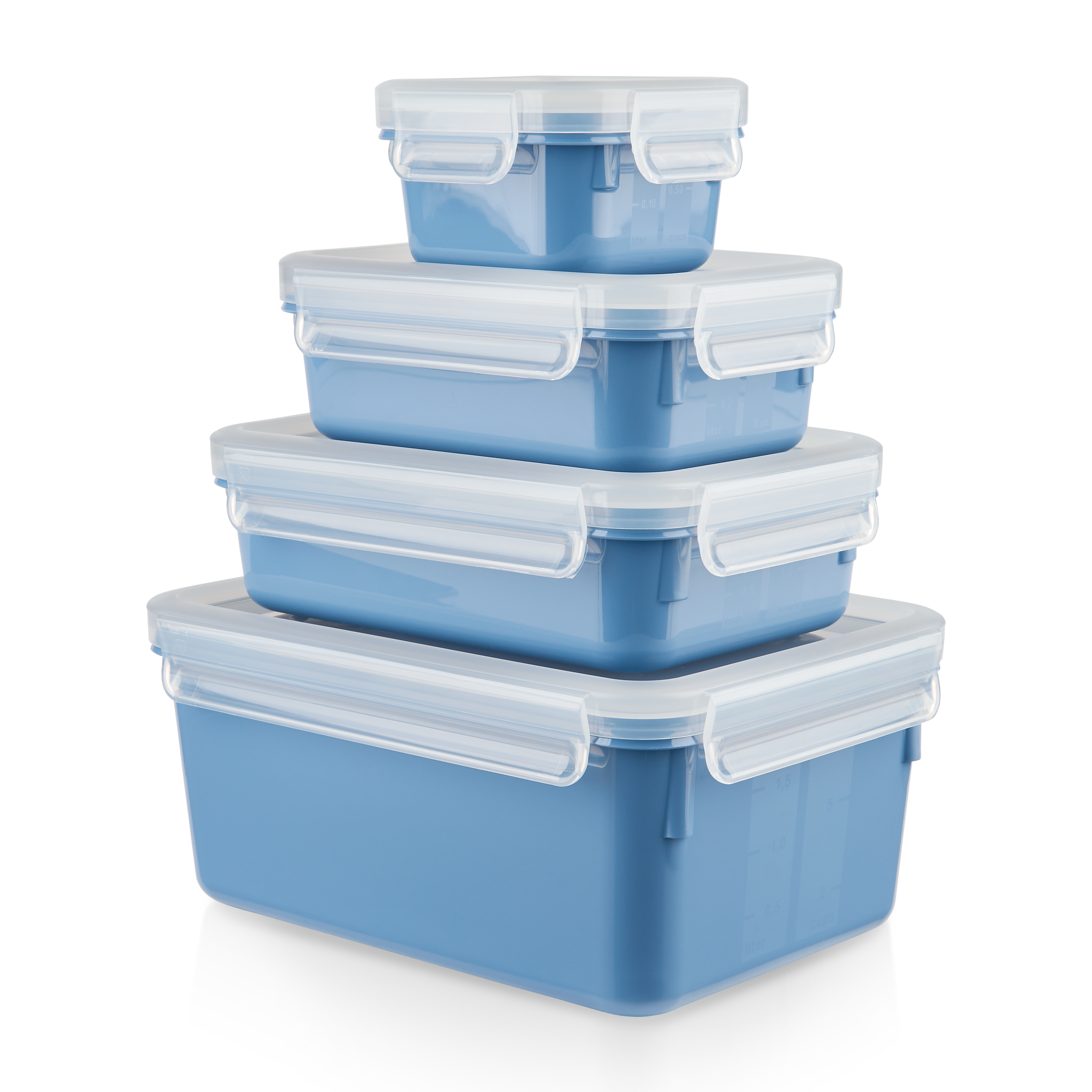 MasterSeal Color N1030810 Set de 4 boîtes de conservation - 0,20L / 0,55L / 0,80L / 2,2L