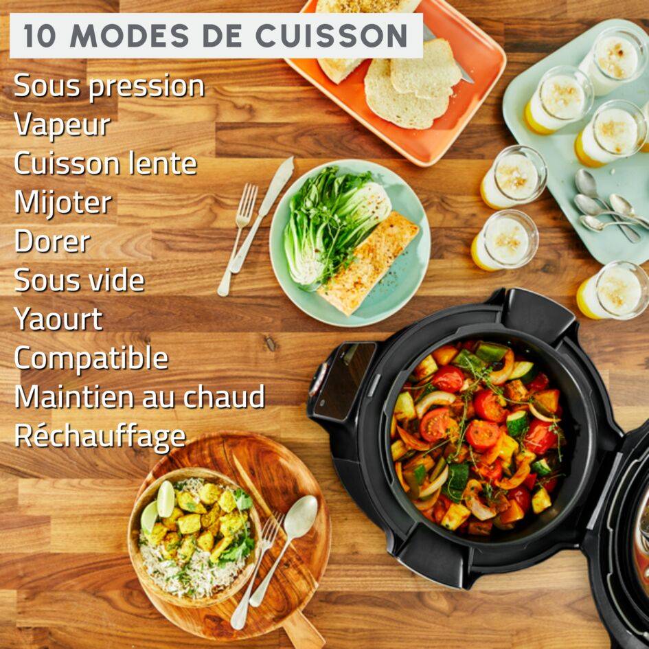 Cookeo Wifi 10-in-1 CE96G810 Multicuiseur intelligent haute pression - 10 programmes - Recettes illimitées - Connecté