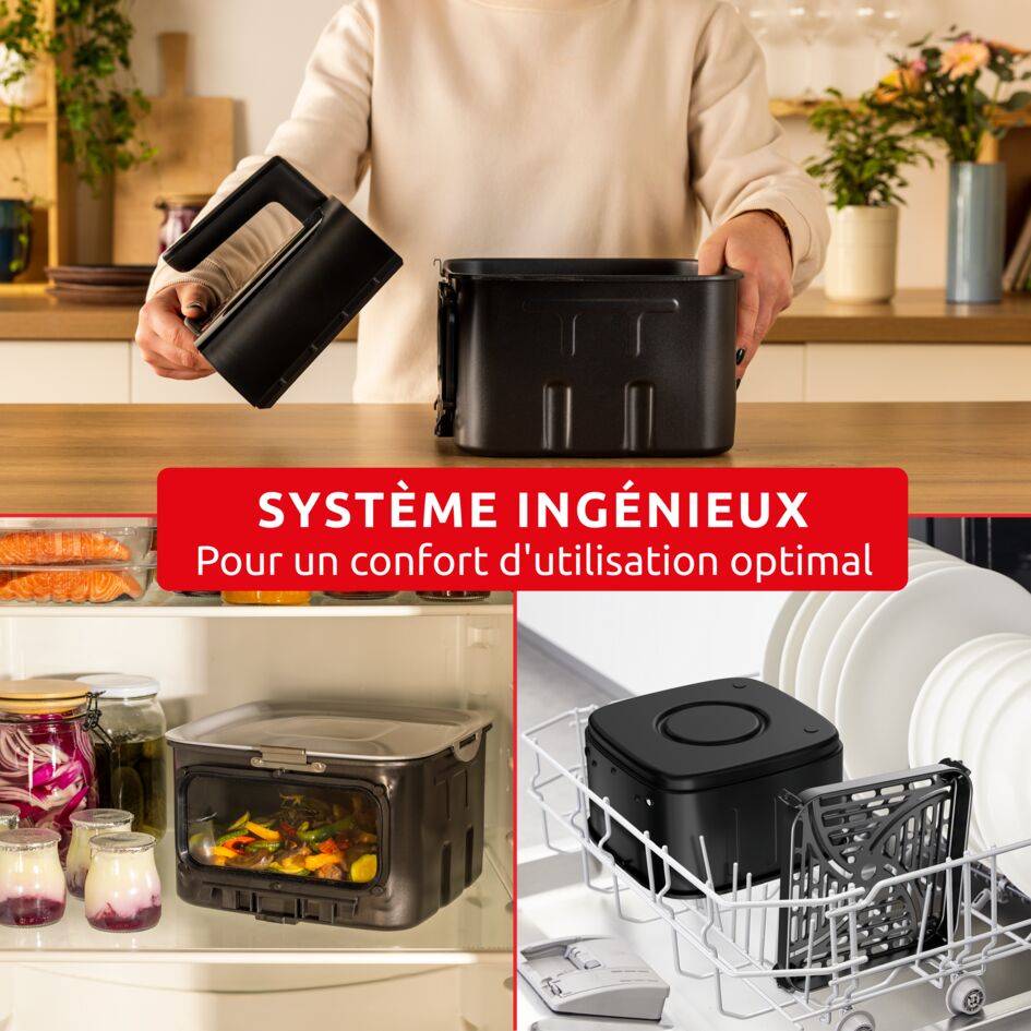 Easy Fry Smart & Silence XXL EZ876DF0 Air fryer - Smart Assist - 7L - Technologie Silencieuse