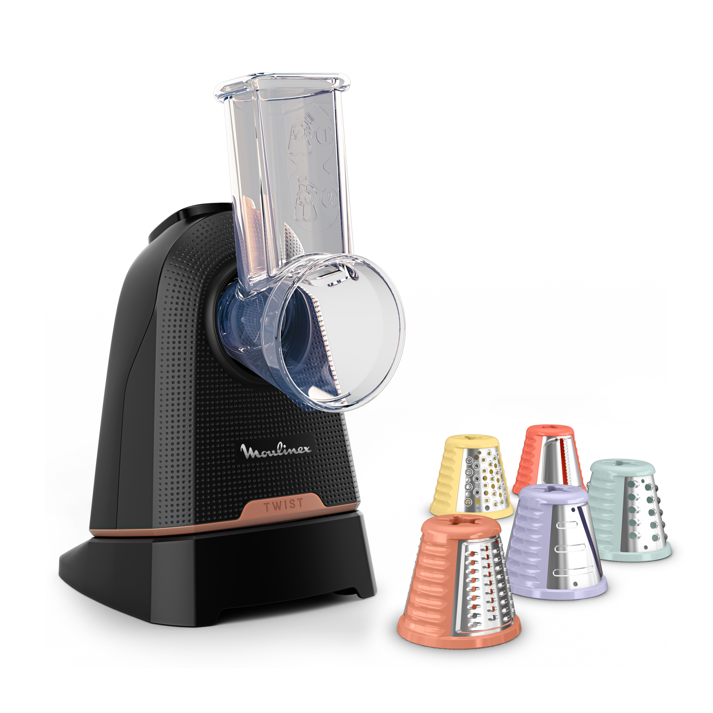 Fresh Express Twist DK8638E0 Coupe-légumes - 150W - 3 accessoires