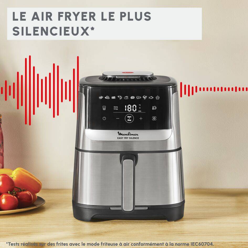 Easy Fry Silence EZ552DF0 Air fryer - 10 programmes - 5L - Technologie Silencieuse
