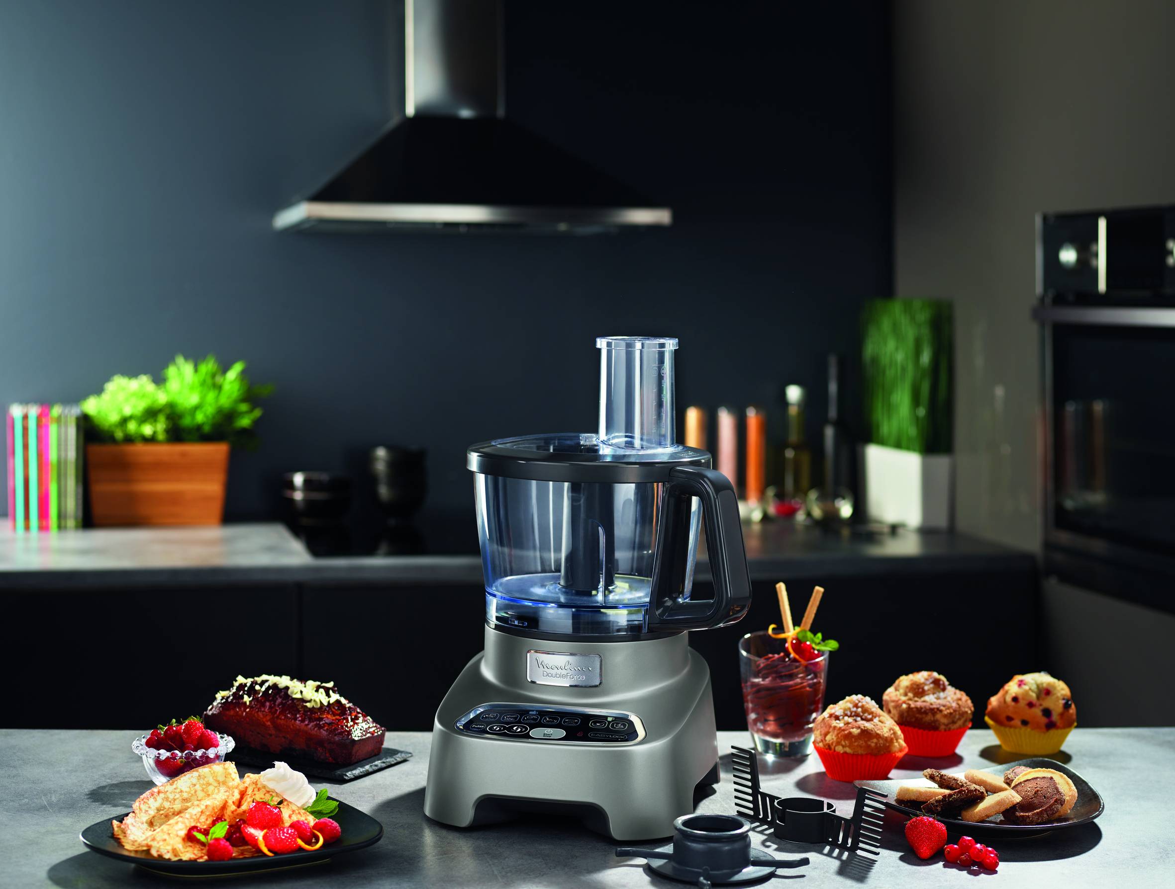 DoubleForce FP827E10 Foodprocessor - 1.000W - 10 accessoires - 6 snelheden