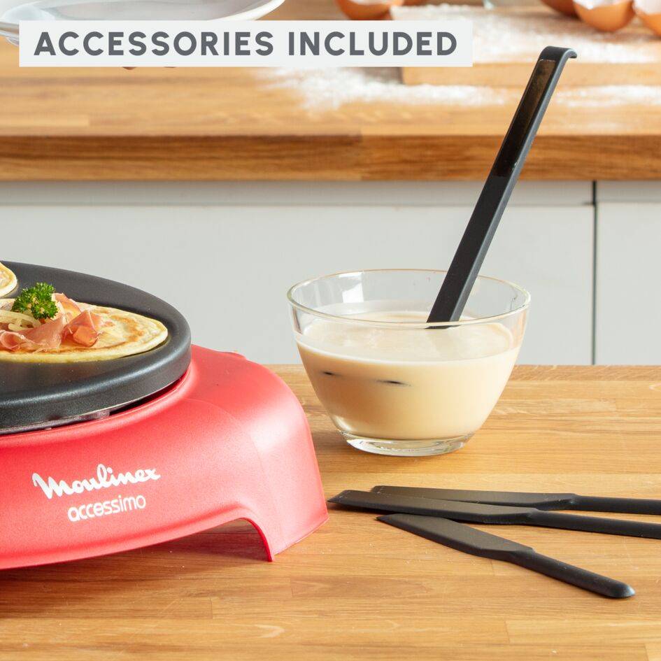Accessimo PY312511 4 Appareil à crêpes - 4 empreintes + 5 accessoires