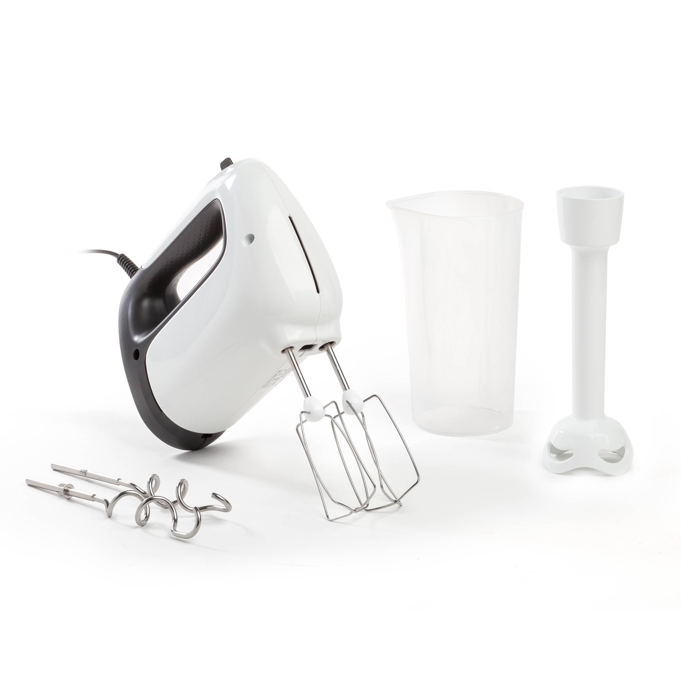 Batteur Électrique Moulinex Prep'Mix+ 500W Blanc - Fouets Inox Et Fonction Turbo