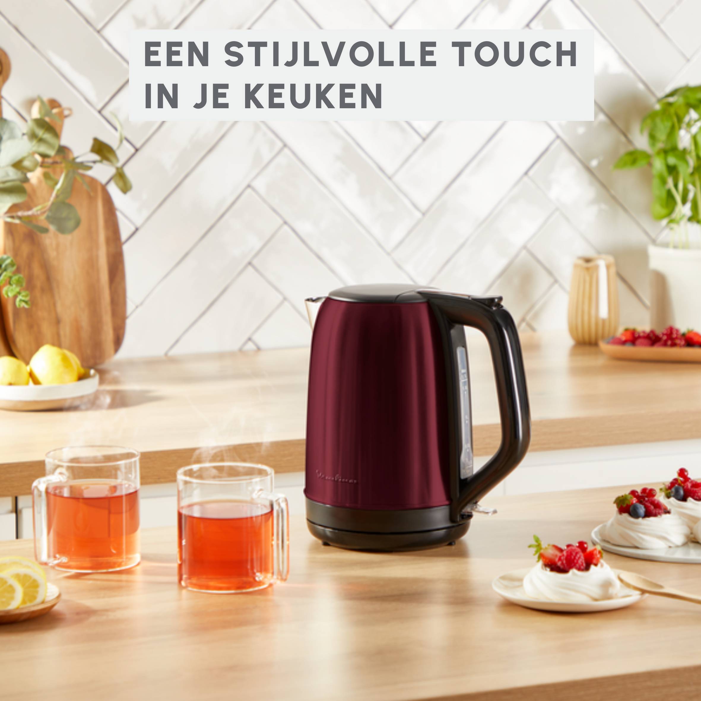 Subito, elektrische waterkoker, One-Cup Indicator, met één hand te openen