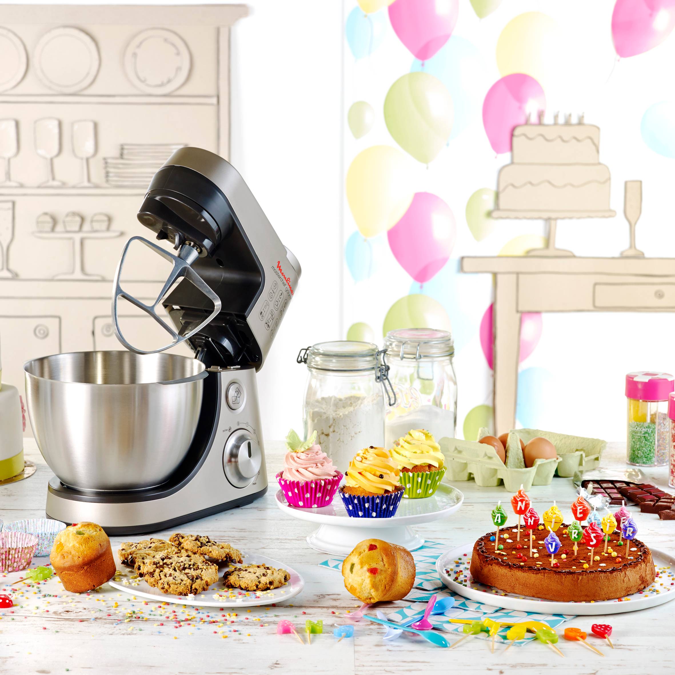 robot multifonctions masterchef gourmet rouge rubis