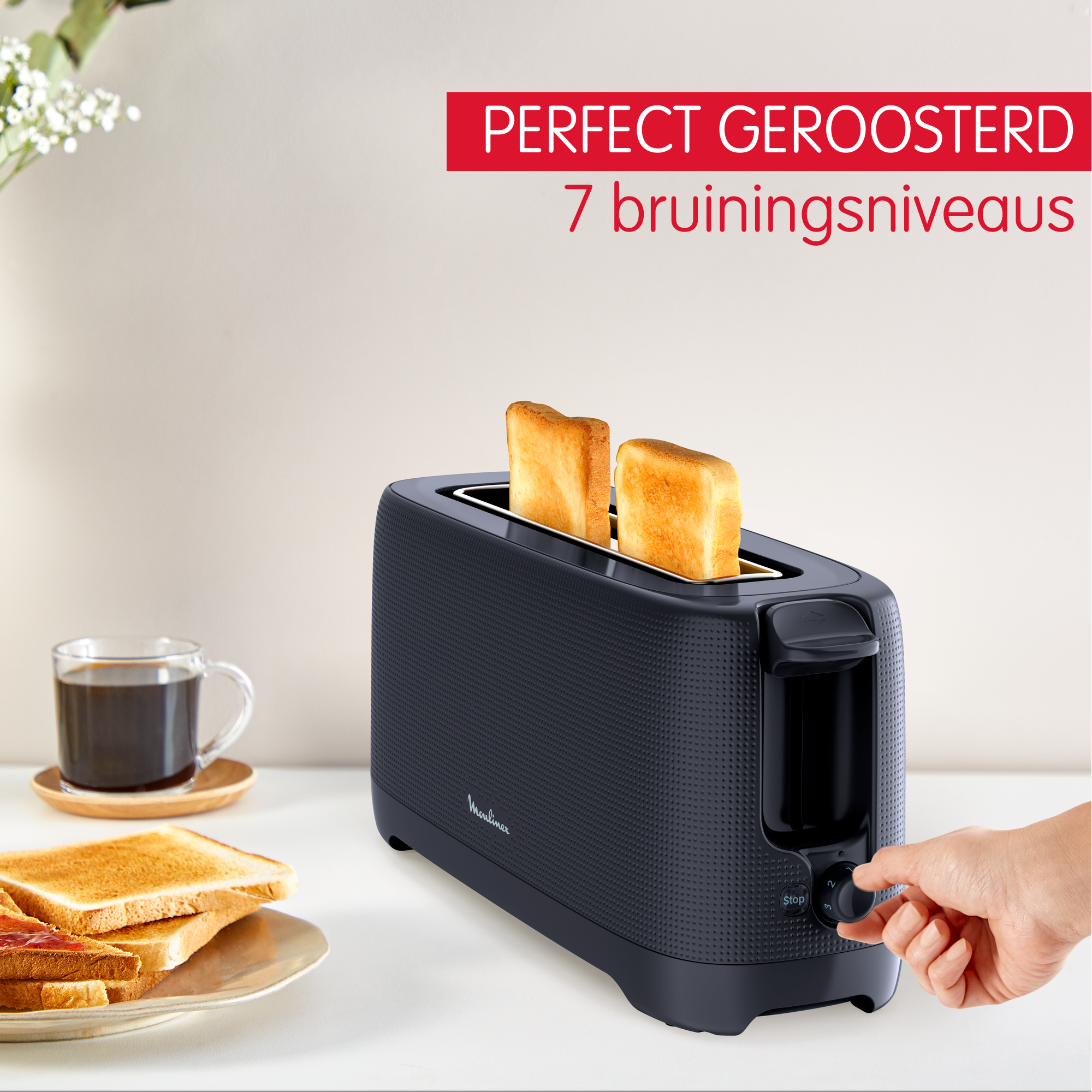 Morning broodrooster met 1 lange gleuf