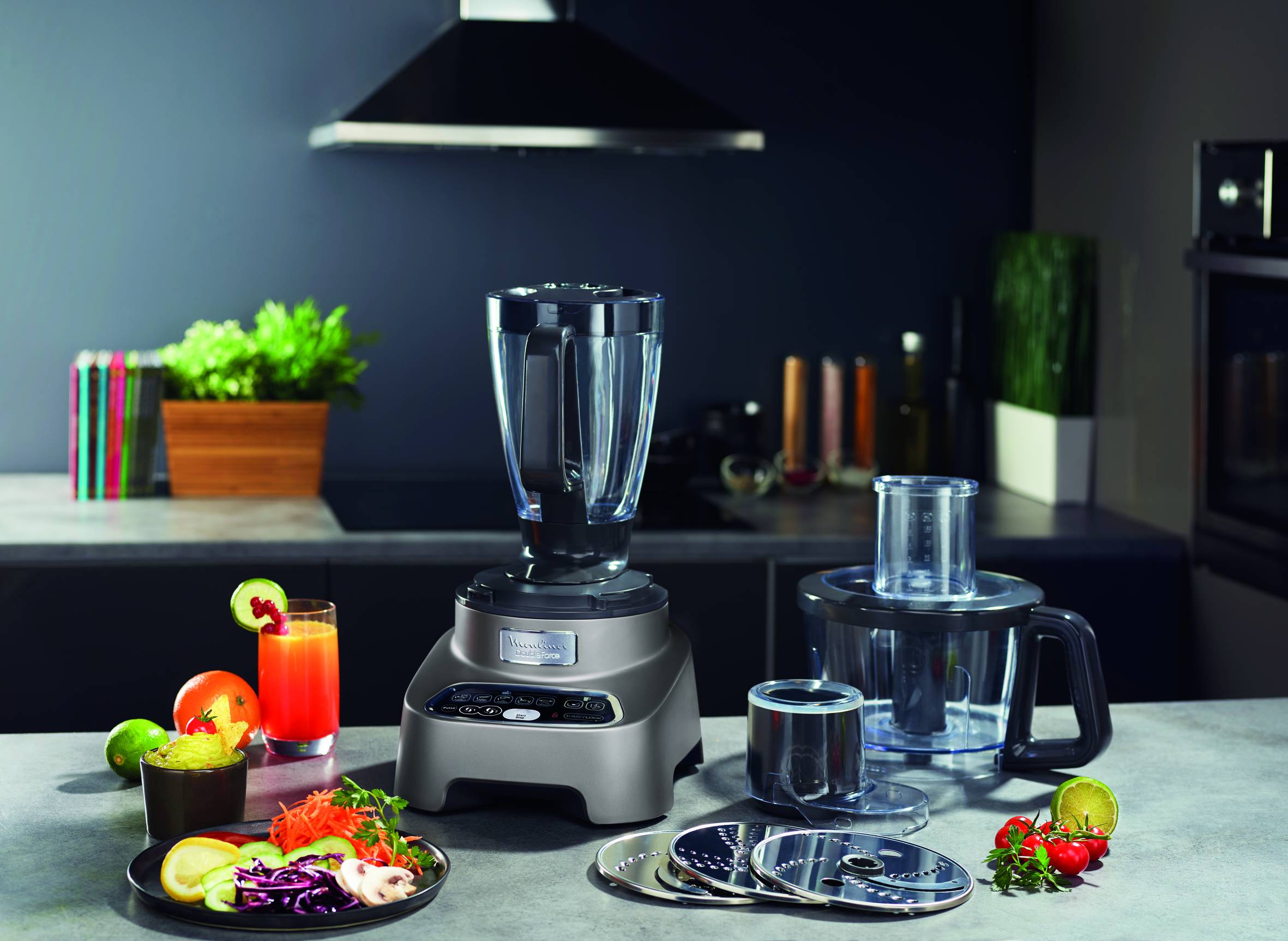 DoubleForce FP827E10 Foodprocessor - 1.000W - 10 accessoires - 6 snelheden