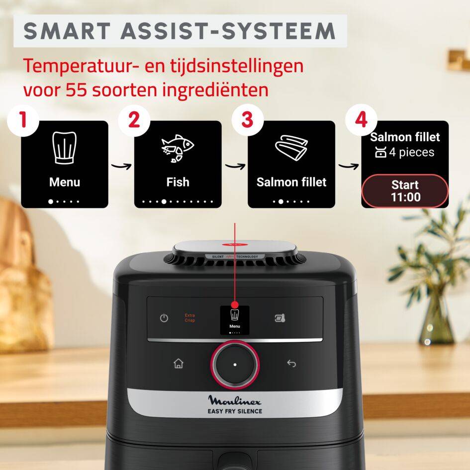 Easy Fry Silence EZ5728F0 Air fryer - Smart Assist - 5L - Stille technologie