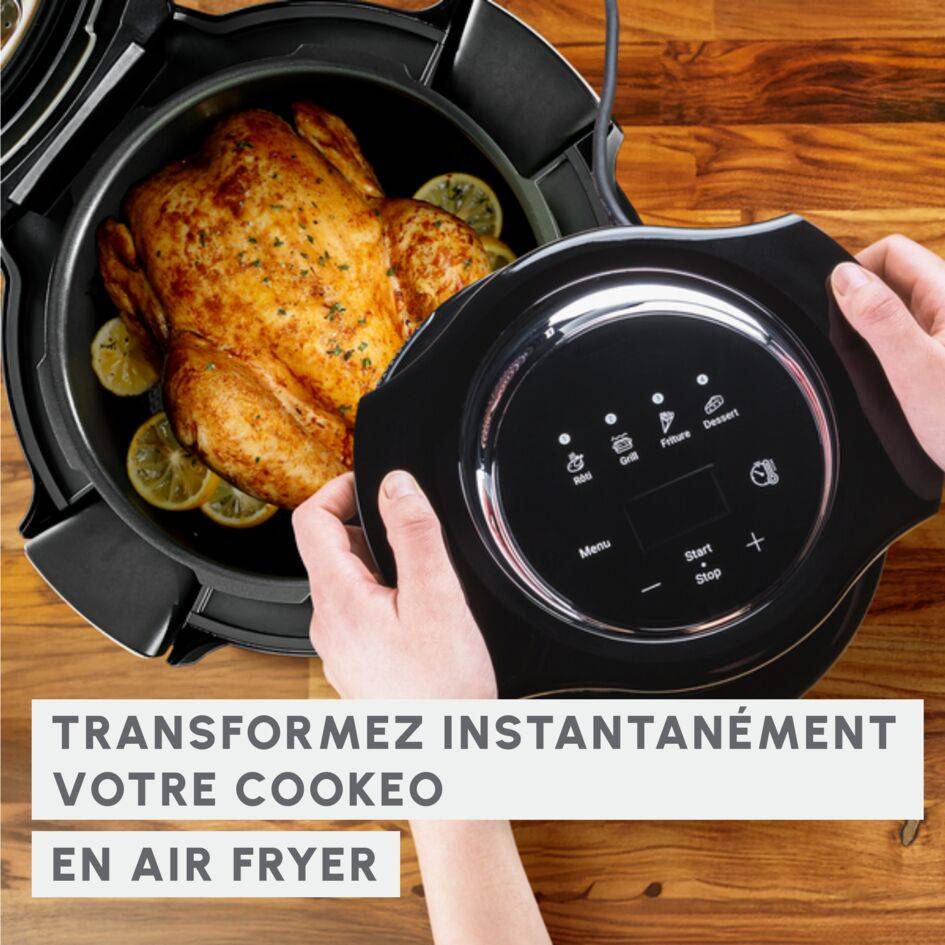 Cookeo Wifi 10-in-1 CE96X8F0 Multicuiseur intelligent haute pression - 14 programmes + Extra Crisp - couvercle air fryer