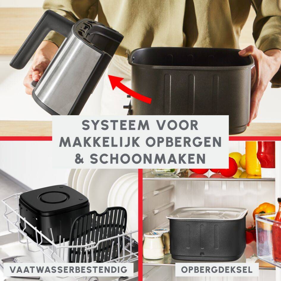 Easy Fry Silence air fryer EZ552DF0 - Air fryer- 5L - Stille technologie 