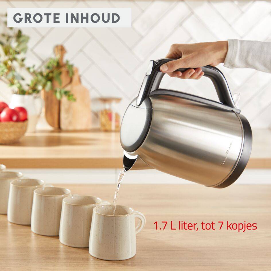 Subito, elektrische waterkoker, One-Cup Indicator, met één hand te openen