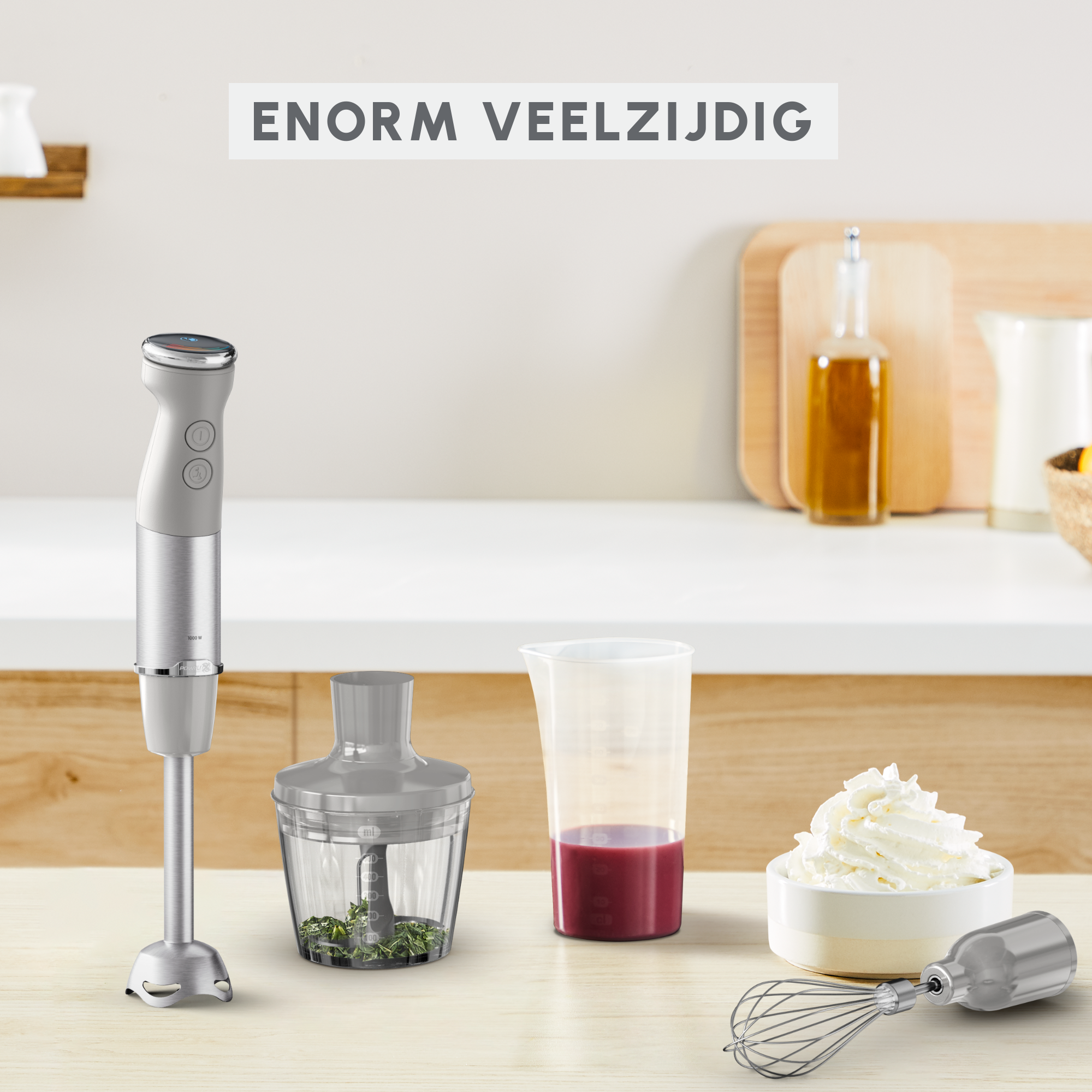 Moulinex Quickchef+ staafmixer, Powelix Blades-technologie voor snel mixen