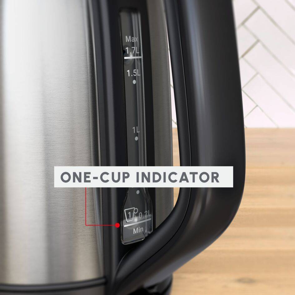 Subito, elektrische waterkoker, One-Cup Indicator, met één hand te openen
